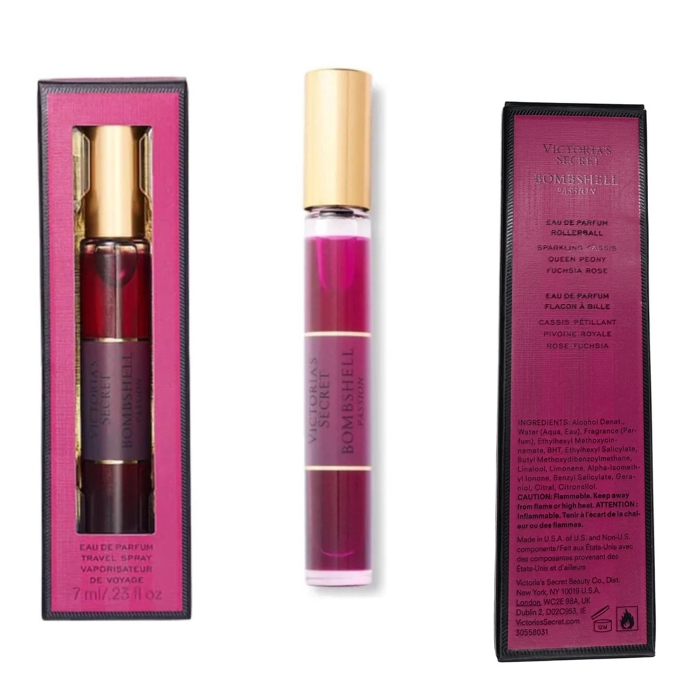VICTORIAS SECRET BOMBSHELL PASSION ROLLERBALL EAU DE P A R F U M .23oz/7ml